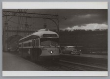 Trolley Photo - Pittsburgh Railways #1708 PCC Streetcar 1960 Smithfield Bridge