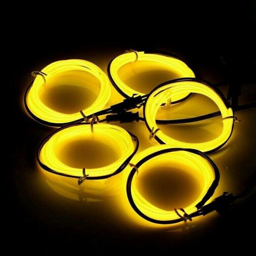 5X1M Flexible Neon LED Light Glow EL Wire String Party Strip Rope Costume Props - Picture 3 of 27
