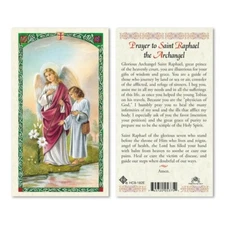 Prayer to Saint Raphael the Archangel - Paperstock Holy Card HC9-182ENL