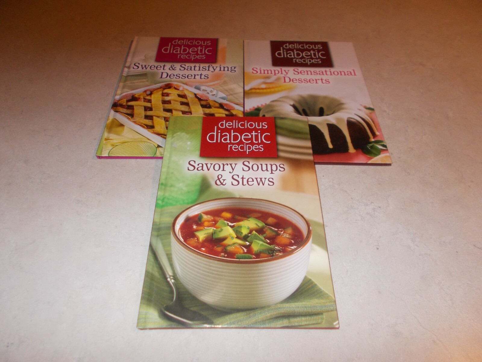 Delicious Diabetic Recipes Lot of 3 Books Desserts Soups and Stews eBay