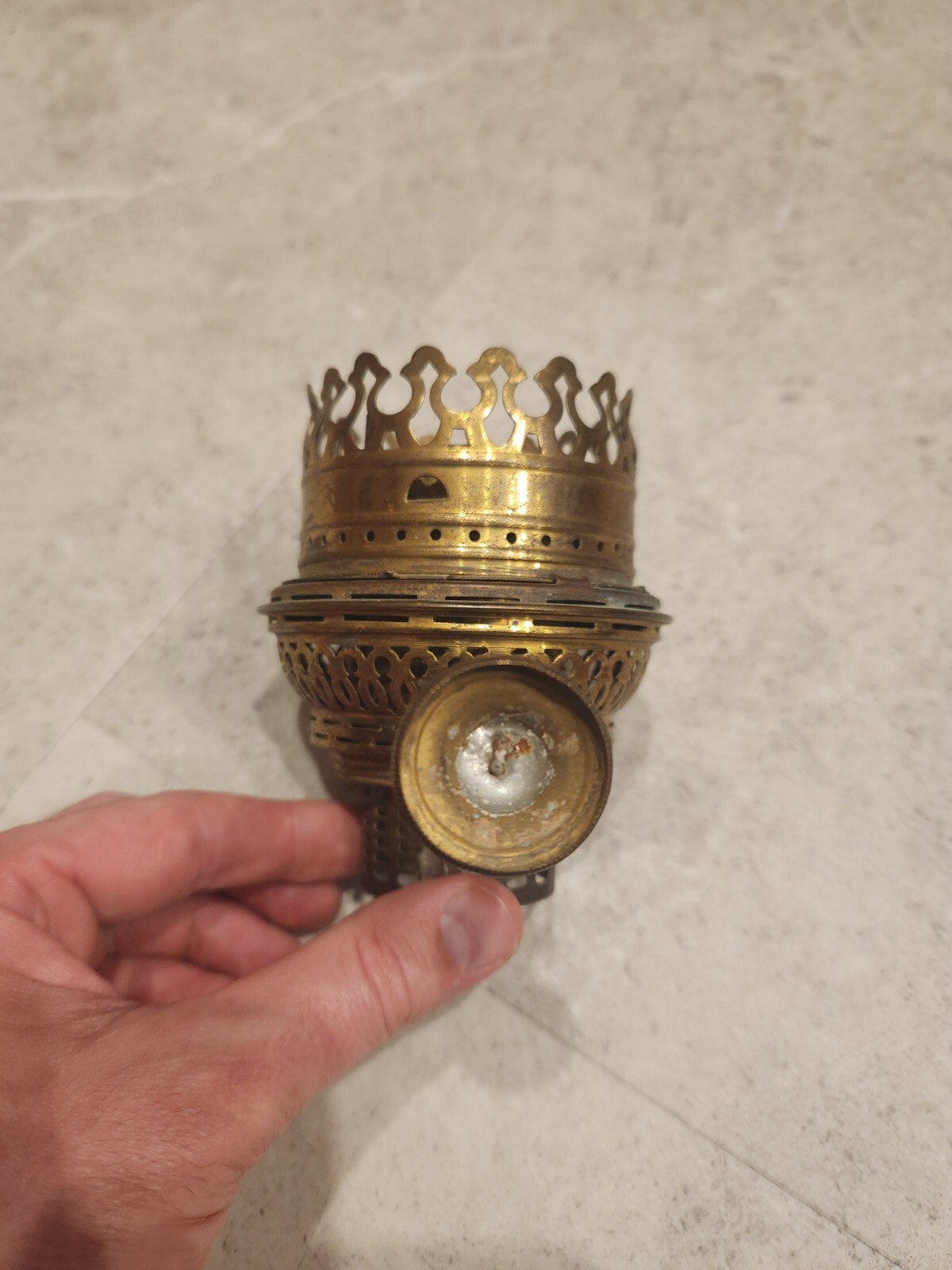 Hirschhorn Center Draft Oil Lamp Burner Rayo Conversion For Parts eBay