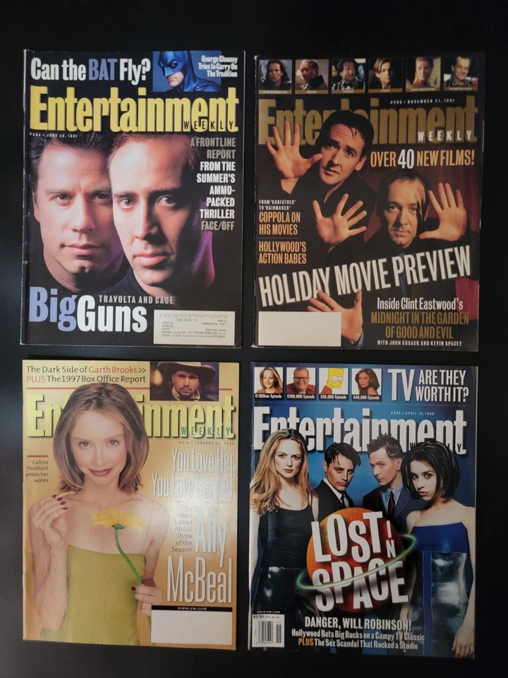 Entertainment Weekly 1997-98 Lot Of 9 3rd Rock U2 Evan McGregor Travolta FN - Image 4 of 4