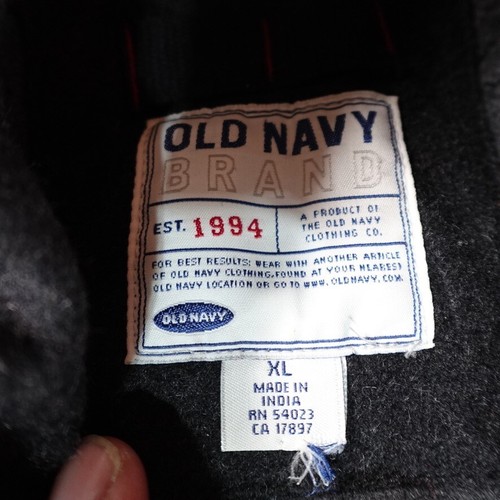 Old Navy Chore Jacket Mens Extra Large Black Barn Coat Outdoor Work Wear Wool XL - Picture 8 of 24