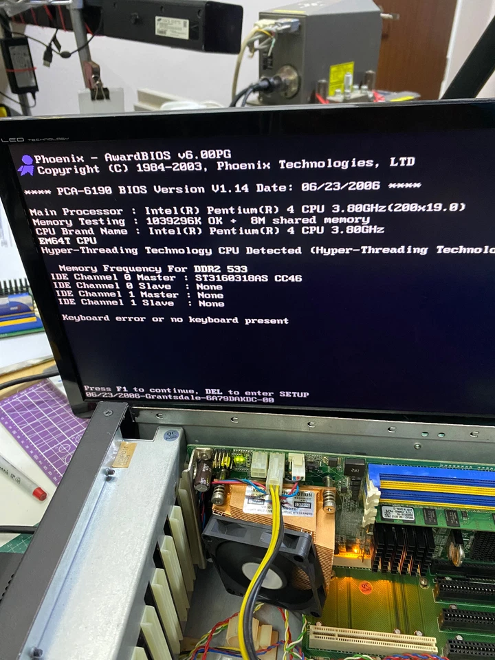 Advantech PCA-6190VG, PENTIUM4 3.8GHz DDR2 1Gb as photo, sn:RANDOM, Tested, LAST - Image 3 of 4