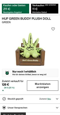HUF Green Buddy Plush Green *New