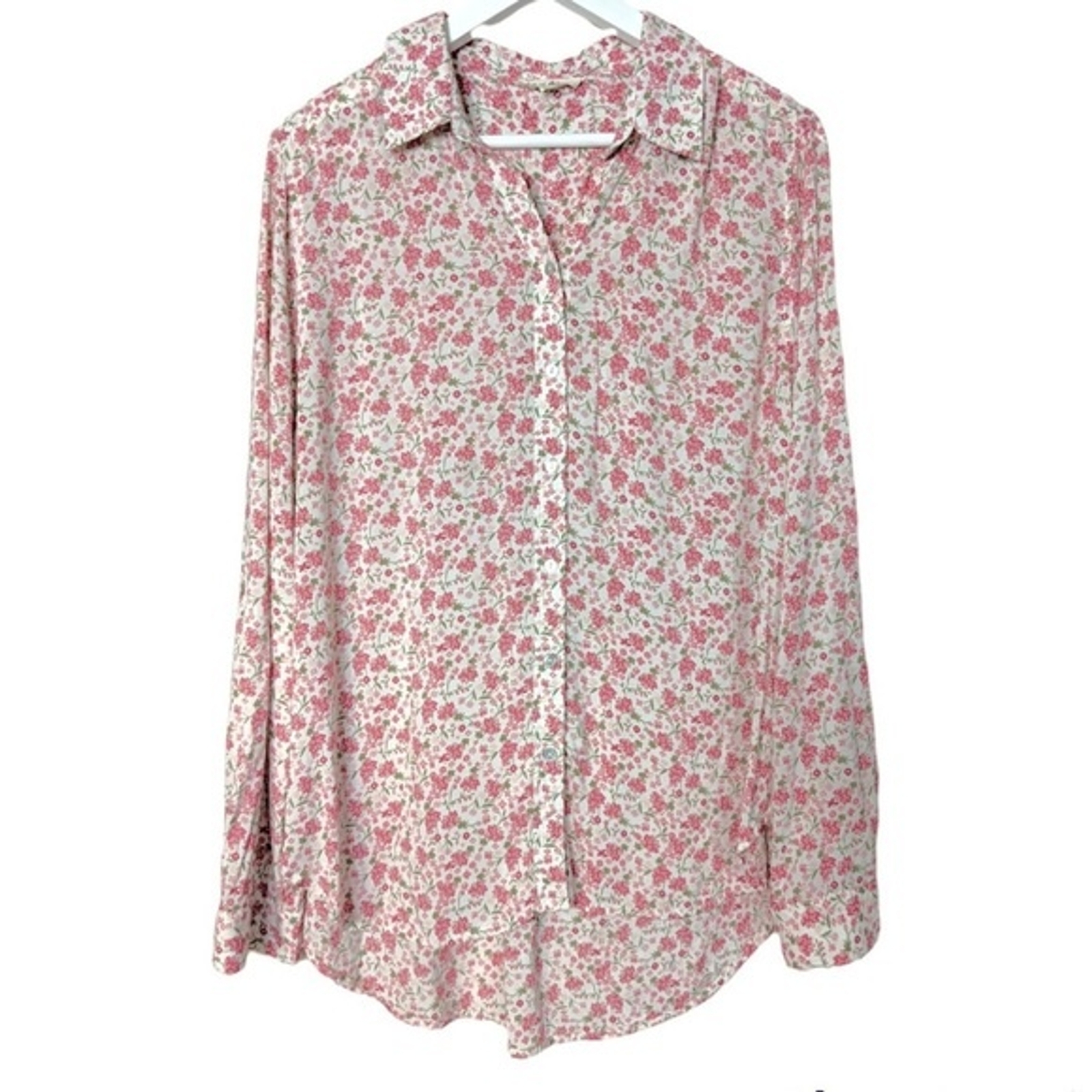 Jane and Delancey Floral Button Down Shirt Top Womens… Gem