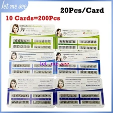 10 Cards Dental Orthodontics Brackets MIM Monoblock Mini Roth/MBT 022 345 Hooks