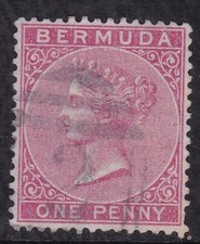 Bermuda 1886 Victoria 1d Fine Used SG 23 VGC