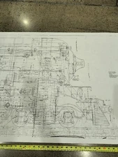 Southern Pacific Lima GS-6 4-8-4 Steam Locomotive Blueprint Drawing 