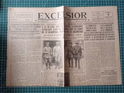 BE050 Zeitung Excelsior 07 02 1931 Unveröffentlichte Memoiren Marschall Foch