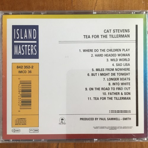 Musik-CD: CAT STEVENS Tea for the Tillerman 1970 Islands Records Ltd. LC 0407 - Bild 2 von 2