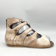 Roan Bed Stu Womens 7.5 Winnie Gladiator Sandals Shoes Distressed Flats Rustic