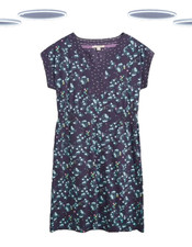 Ex White Stuff Women’s Peny Cotton Jersey Dress in Purple (Slight Defect)