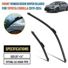 Image of For Toyota Corolla 2019-2023 Windscreen Wiper Blade Set Front 28"14" Replacement