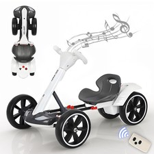 Electric Go Kart for Kids Outdoor Ride on Toys High Speed for Ages 3-6 White