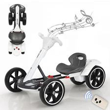 Electric Go Kart for Kids Outdoor Ride on Toys High Speed for Ages 3-6 White