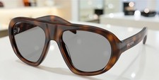 PRADA PR C05S 20D50Q Juniper Tortoise Grey 57 mm Women's Sunglasses