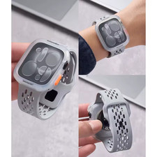 Silicone Sport Band Case for Apple Watch Ultra 3/2 49mm 46mm 45mm