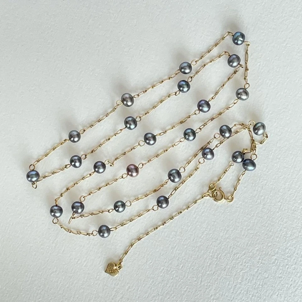Collier gare baroque baroque gris Brighton 82 cm - Photo 2/4