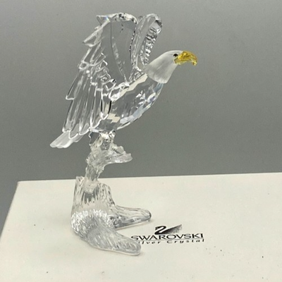SWAROVSKI Crystal Bald Eagle Figurine 248003 - Mint w Inner/Outer