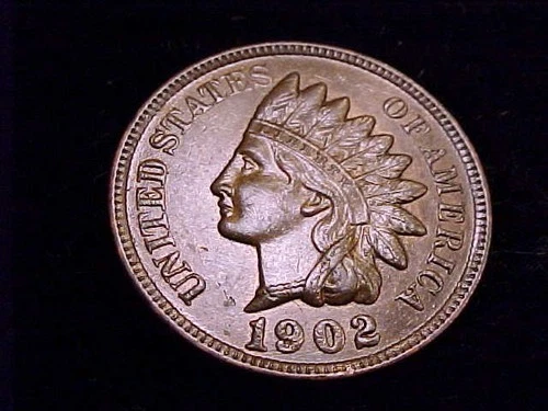 1902 Indian Head Cent, About Uncirculated