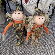 Fall Scarecrows Decorations - They Are Bendable For Posing 12  x 3  