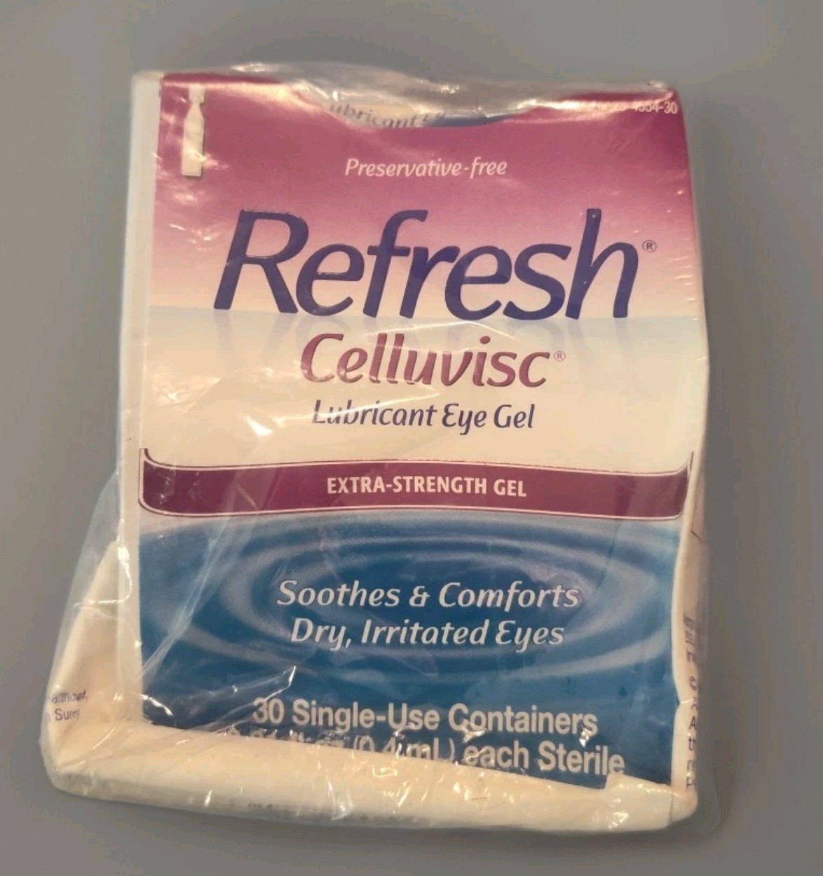 Refresh Celluvisc Lubricant Eye Gel Single-Use Containers 30 Ct Exp 10/26 Sealed