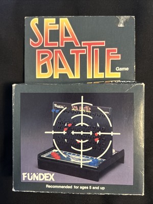 Sea Battle Game Fundex Mini Magnetics Vintage Game 1988