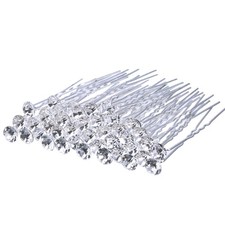 40 Pack Wedding Pearl Hair Pins Rhinestone Hair Pins for Women Girls Brides
