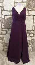 Ashley  Justin Bridesmaids Sz 22 Sleeveless Dress Aubergine Plum NWT