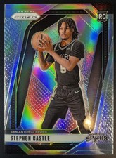 2024-25 Stephon Castle Panini Prizm Rookie Silver Prizm #234 RC Spurs Finals