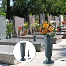 Elegant Resin Vase for Memorial Decorations Includes 2 Bottles and Accessories