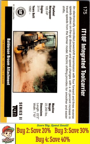 Portaherramientas integrado IT18F 1993-94 TCM Caterpillar #175 008218 - Imagen 2 de 2