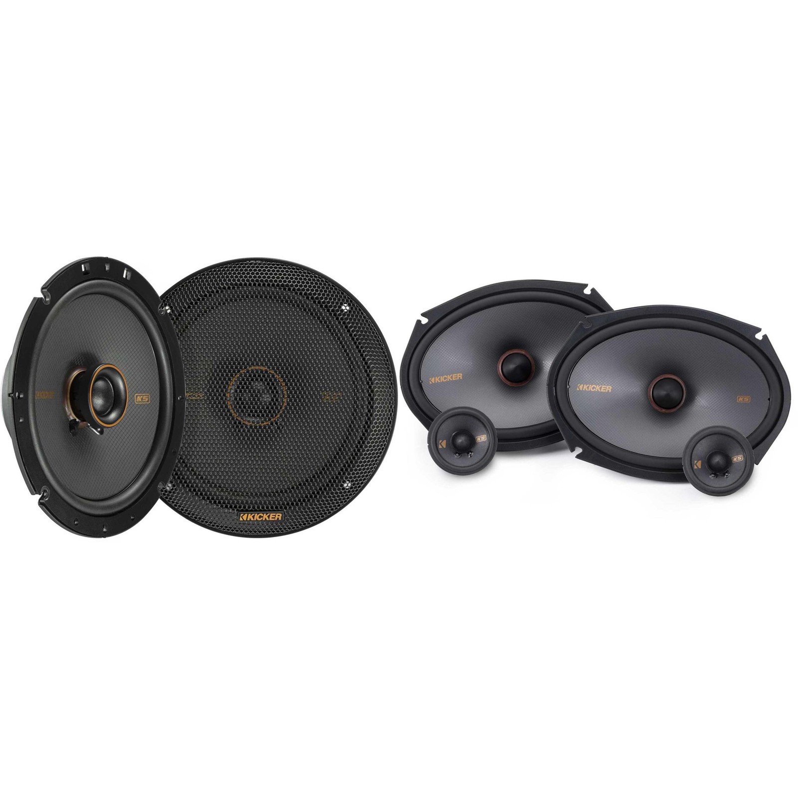Kicker 51KSS269 KS-Series 6x9" and 2.75" 2-way Component System w/ 51KSC6704 ...