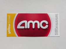 2 AMC Yellow Movie Ticket - Not Valid in: CALIFORNIA, NEW YORK and NEW JERSEY