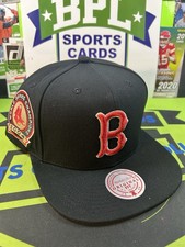 MENS MITCHELL & NESS MLB TEAM CLASSIC SNAPBACK COOP RED SOX - BLACK