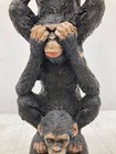 Stacked Three Wise Monkeys Statue Hear, See, Speak No Evil 14" — photo 10