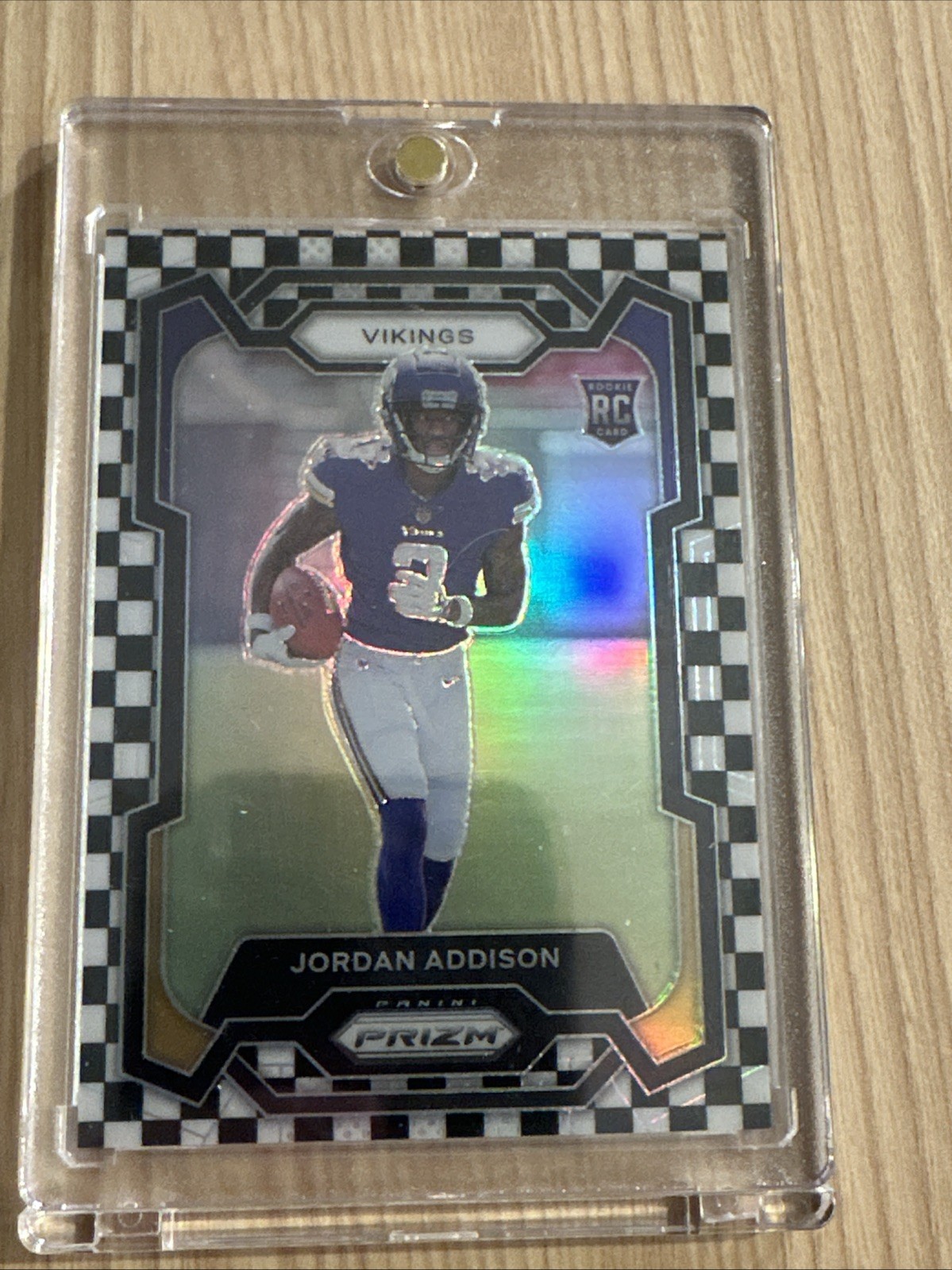 2023 Panini Prizm White Black Checkerboard Jordan Addison Rookie Card #368