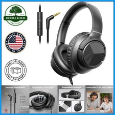 3.5mm Plug Headphones with Adjustable Headband and Noise Cancellation Features