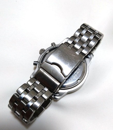 SEIKO ANA Chronograph Watch Limited Edition Silver Mens Rare Collectible - Picture 4 of 4