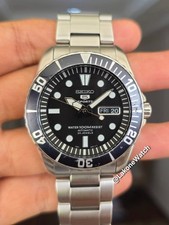 Rare Seiko 5 Sports SNZF17K1 Sea Urchin Automatic Black Dial DayDate Diver Watch