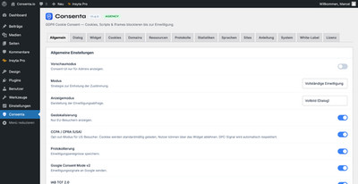 Consenta   WordPress Cookie Consent Plugin | Agency Lifetime Lizenz + Whitelabel