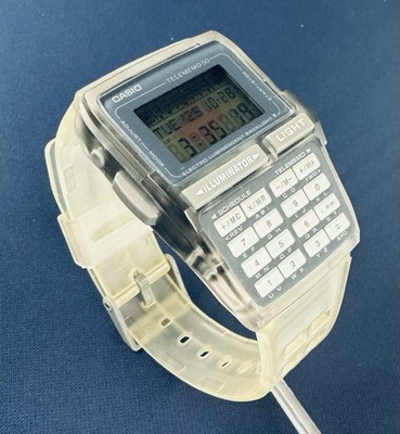 NOS CASIO DBC-63 MICKEY MOUSE TRANSPARENT CLEAR CALCULATOR VINTAGE DIGITAL '95