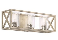 Kichler 55065 Moorgate 3 Light 23  Bathroom Vanity Light Antique White Open Box