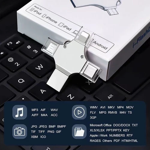 2TB 1TB USB 4 in 1 Flash Drive Memory Stick Type C For iPhone iPad Android Phone - Picture 22 of 31