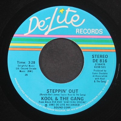 KOOL & THE GANG: steppin' out DE-LITE 7'' Single 45 RPM