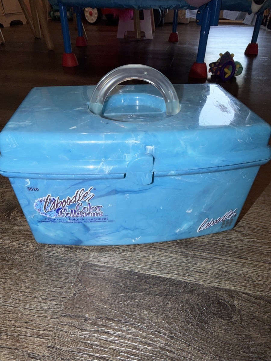 Caboodles Color Collisions Blue Swirl Makeup Cosmetics Organizer