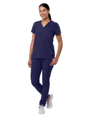 Adar Addition Scrub Set For Women - V-Neck Scrub Top & Skinny Cargo Scrub Pants - Picture 75 of 161