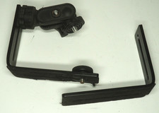 1 Set Double L-shaped Black Aluminum Alloy Metal Bracket w double Ballhead