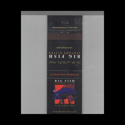 Matchbook Cover Big Fish Seafood Bistro Princeton, NJ